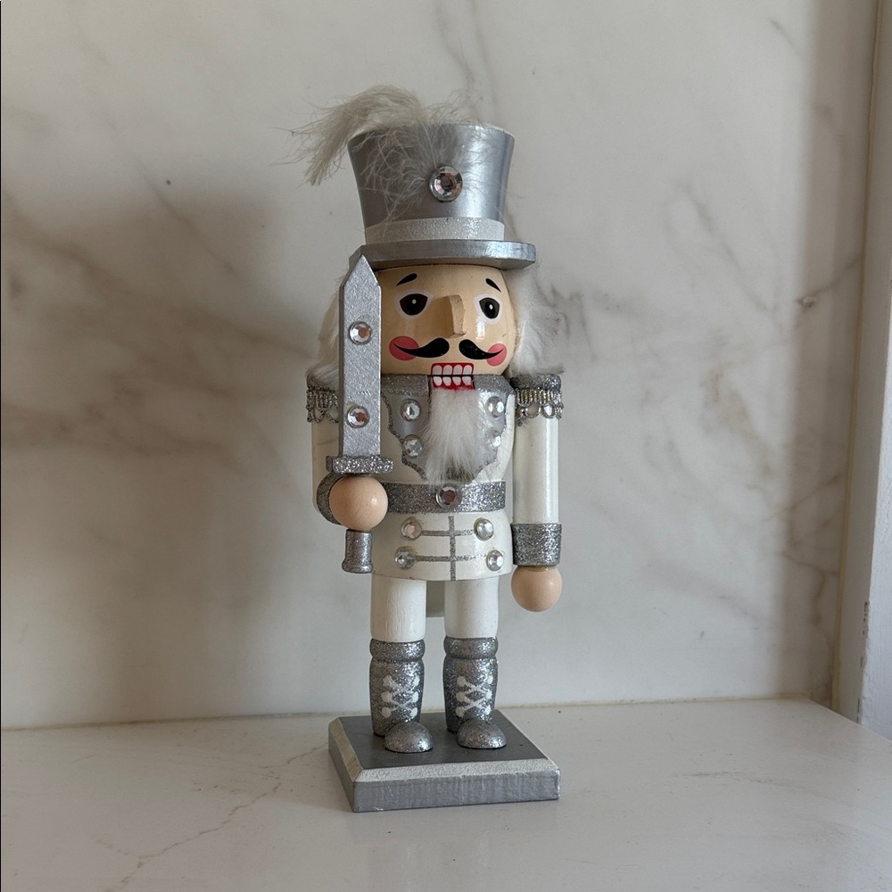 Silver Nutcracker Figurine
